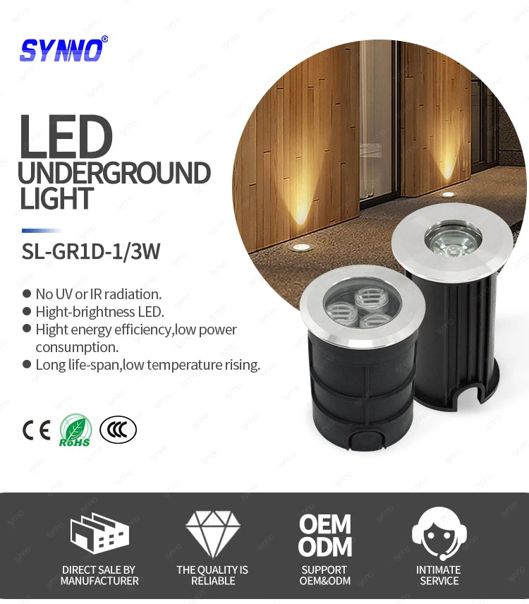 Waterproof IP65 Outdoor Floor Recessed Lights Deck Inground Spotlight Step Lighting Ground Buried Light LED Underground Lamp