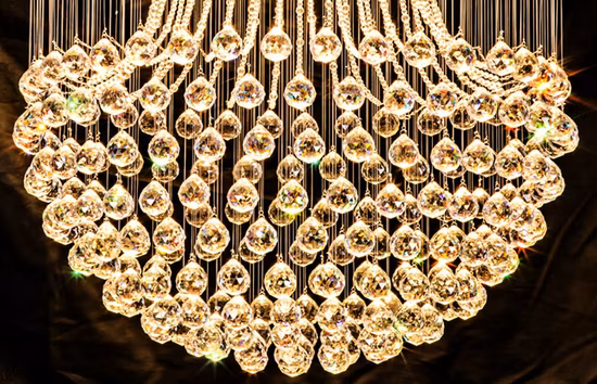Lustre crystal Modern Stair Chandelier Ceiling Light Luxury Gold Crystal Round Rain Drop LED Chandelier Pendant Light