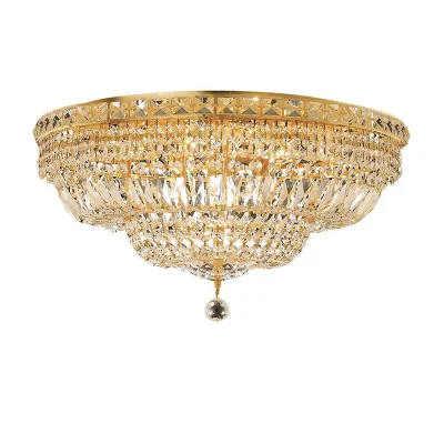 High Quality Golden Luxury K9 Crystal Custom Rain Drop Lighting Designer Iron Bedroom Factory Ceiling Light for Living Room